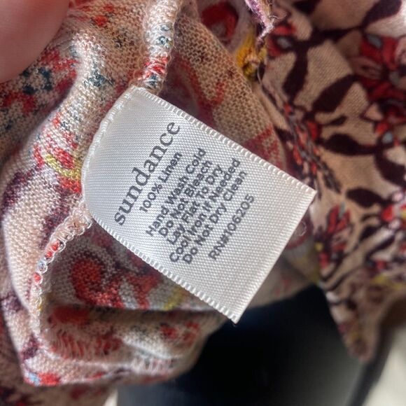 Sundance josette linen short sleeve top small bohemian Drapey top - Picture 5 of 7